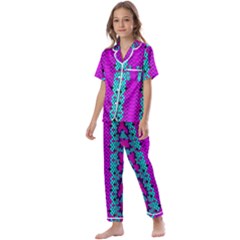 Snake Print Cbdoilprincess 4be14ba2-4032-43e6-a099-7f7e7f0d7362 Kids  Satin Short Sleeve Pajamas Set