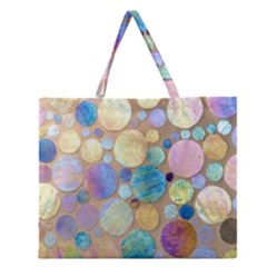 Tiles Cbdoilprincess Eb49aa06-f1b9-412e-836d-30c28dd8f7d9 Zipper Large Tote Bag