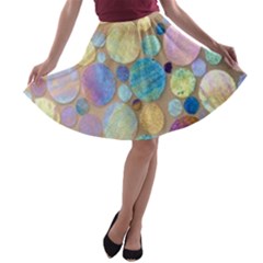 Tiles Cbdoilprincess Eb49aa06-f1b9-412e-836d-30c28dd8f7d9 A-line Skater Skirt