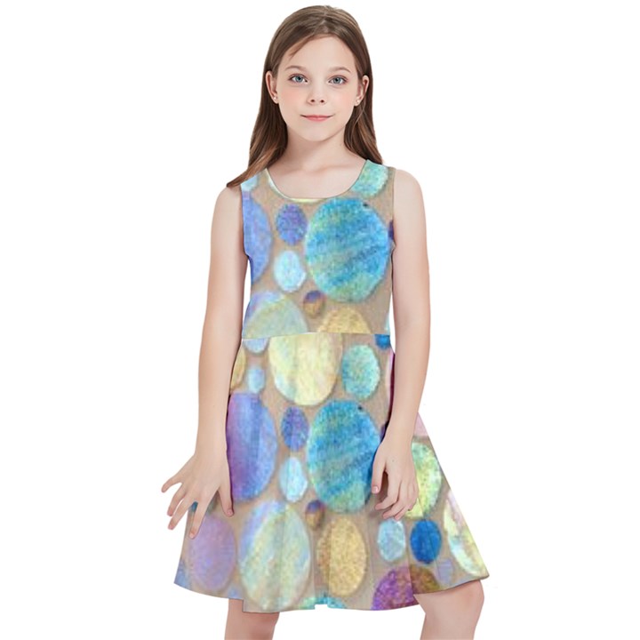 Tiles CBDOilPrincess Eb49aa06-f1b9-412e-836d-30c28dd8f7d9 Kids  Skater Dress