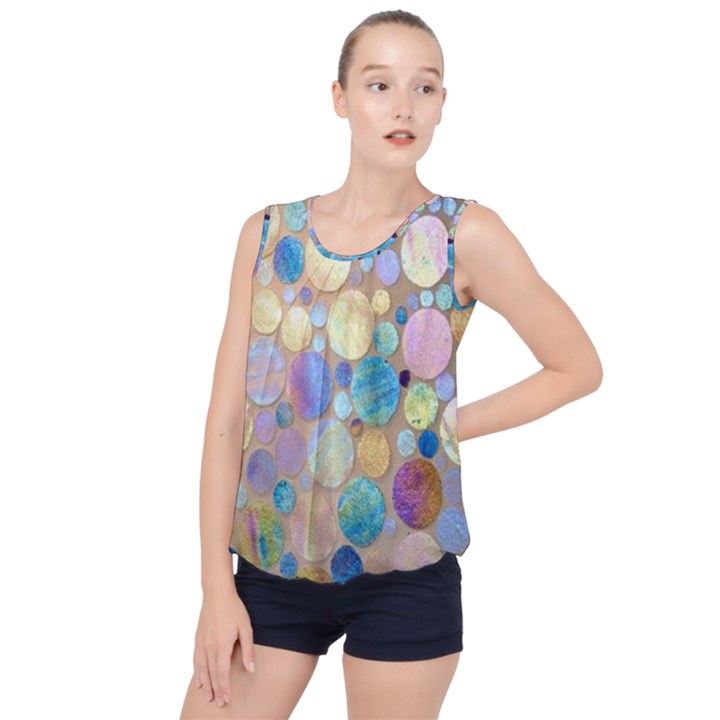 Tiles CBDOilPrincess Eb49aa06-f1b9-412e-836d-30c28dd8f7d9 Bubble Hem Chiffon Tank Top