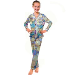 Tiles Cbdoilprincess Eb49aa06-f1b9-412e-836d-30c28dd8f7d9 Kid s Satin Long Sleeve Pajamas Set