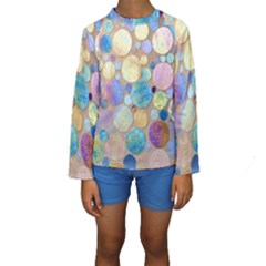 Tiles Cbdoilprincess Eb49aa06-f1b9-412e-836d-30c28dd8f7d9 Kids  Long Sleeve Swimwear