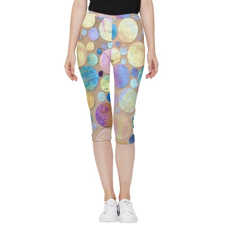 Tiles CBDOilPrincess Eb49aa06-f1b9-412e-836d-30c28dd8f7d9 Inside Out Lightweight Velour Capri Leggings 