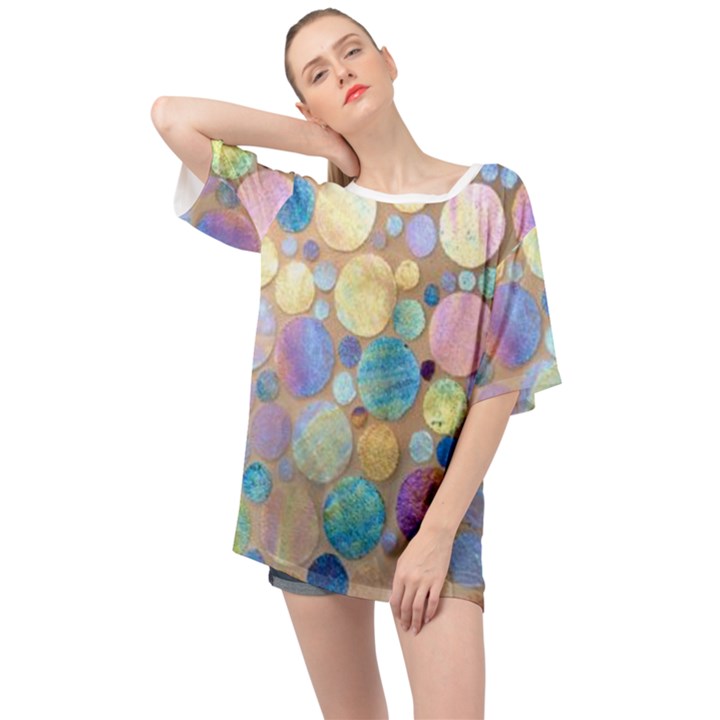 Tiles CBDOilPrincess Eb49aa06-f1b9-412e-836d-30c28dd8f7d9 Oversized Chiffon Top