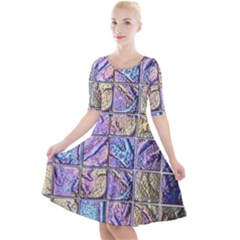 Tiles Cbdoilprincess 9bce4aa2-e68c-4f2b-9a83-c8e38fcd4516 Quarter Sleeve A-line Dress by CBDOilPrincess1