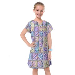 Tiles Cbdoilprincess 9bce4aa2-e68c-4f2b-9a83-c8e38fcd4516 Kids  Drop Waist Dress by CBDOilPrincess1