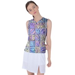 Tiles Cbdoilprincess 9bce4aa2-e68c-4f2b-9a83-c8e38fcd4516 Women s Sleeveless Sports Top