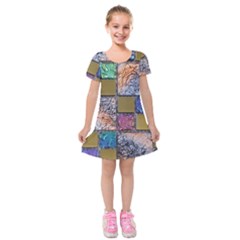 Tiles Cbdoilprincess 4c3ec21c-5cb9-4df3-975d-d1bfcef57dda Kids  Short Sleeve Velvet Dress