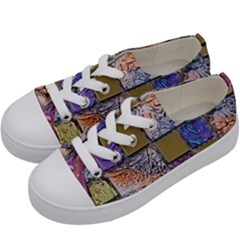 Tiles Cbdoilprincess 4c3ec21c-5cb9-4df3-975d-d1bfcef57dda Kids  Low Top Canvas Sneakers by CBDOilPrincess1