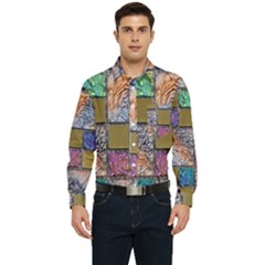 Tiles Cbdoilprincess 4c3ec21c-5cb9-4df3-975d-d1bfcef57dda Men s Long Sleeve Pocket Shirt 