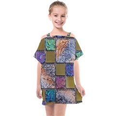 Tiles Cbdoilprincess 4c3ec21c-5cb9-4df3-975d-d1bfcef57dda Kids  One Piece Chiffon Dress by CBDOilPrincess1