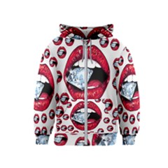 Lips Diamonds Cbdoilprincess  Df7357df-b45a-476d-b5b0-d19665f6de3f Kids  Zipper Hoodie