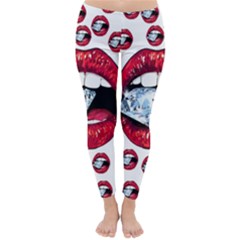 Lips Diamonds Cbdoilprincess  Df7357df-b45a-476d-b5b0-d19665f6de3f Classic Winter Leggings