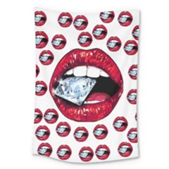 Lips Diamonds Cbdoilprincess  Df7357df-b45a-476d-b5b0-d19665f6de3f Large Tapestry