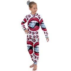 Lips Diamonds Cbdoilprincess  Df7357df-b45a-476d-b5b0-d19665f6de3f Kids  Long Sleeve Set 