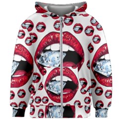 Lips Diamonds Cbdoilprincess  Df7357df-b45a-476d-b5b0-d19665f6de3f Kids  Zipper Hoodie Without Drawstring