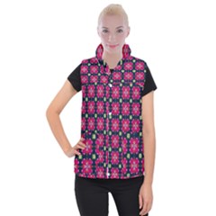 Pattern Of Hearts Women s Button Up Vest by SychEva