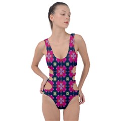 Pattern Of Hearts Side Cut Out Swimsuit by SychEva