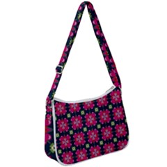 Pattern Of Hearts Zip Up Shoulder Bag by SychEva