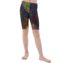 Abstract Paint Drops Kids  Mid Length Swim Shorts by goljakoff