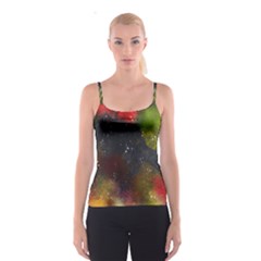 Abstract Paint Drops Spaghetti Strap Top by goljakoff