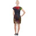 Abstract paint drops Cap Sleeve Bodycon Dress View2