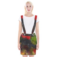 Abstract Paint Drops Braces Suspender Skirt by goljakoff