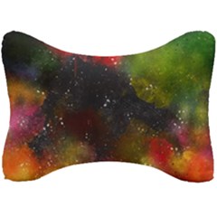 Abstract Paint Drops Seat Head Rest Cushion by goljakoff