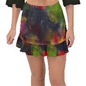 Abstract paint drops Fishtail Mini Chiffon Skirt View1