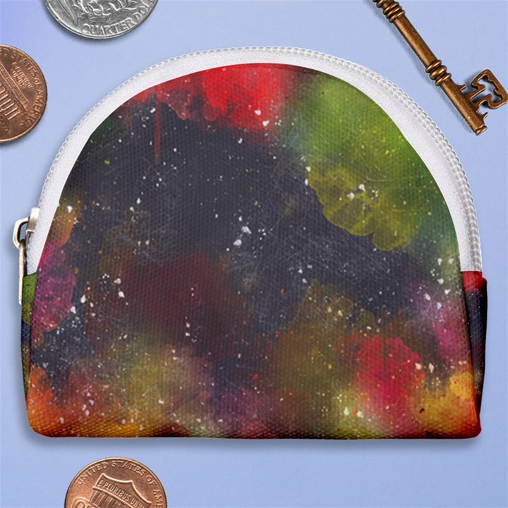 Abstract paint drops Horseshoe Style Canvas Pouch