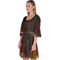 Abstract paint drops Velour Kimono Dress View2