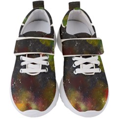 Abstract Paint Drops Kids  Velcro Strap Shoes by goljakoff