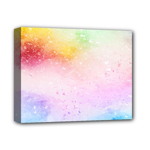 Rainbow Paint Deluxe Canvas 14  X 11  (stretched) by goljakoff