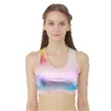 Rainbow paint Sports Bra with Border View1