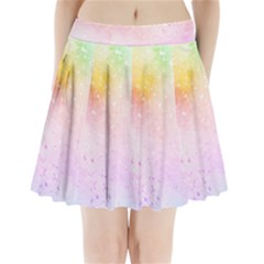 Rainbow Paint Pleated Mini Skirt by goljakoff