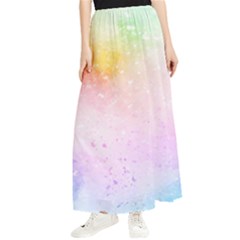 Rainbow paint Maxi Chiffon Skirt