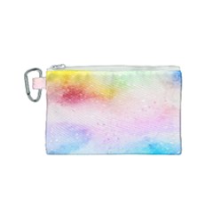 Rainbow Paint Canvas Cosmetic Bag (small) by goljakoff