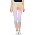 Rainbow paint Inside Out Lightweight Velour Capri Leggings  View1