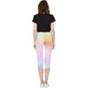 Rainbow paint Inside Out Lightweight Velour Capri Leggings  View2