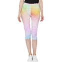 Rainbow paint Inside Out Lightweight Velour Capri Leggings  View3