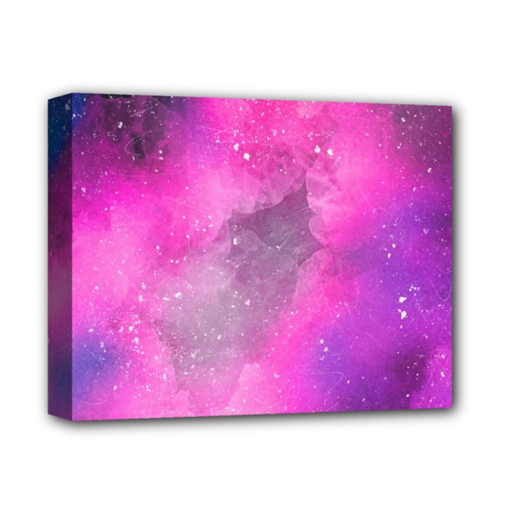 Purple space paint Deluxe Canvas 14  x 11  (Stretched)