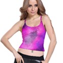 Purple space paint Spaghetti Strap Bra Top View1