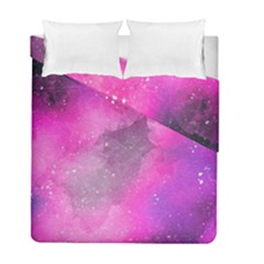 Purple Space Paint Duvet Cover Double Side (full/ Double Size) by goljakoff