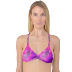 Purple Space Paint Reversible Tri Bikini Top by goljakoff