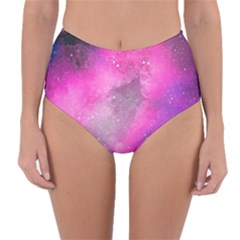 Purple Space Paint Reversible High-waist Bikini Bottoms by goljakoff