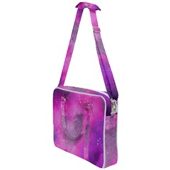 Purple Space Paint Cross Body Office Bag by goljakoff