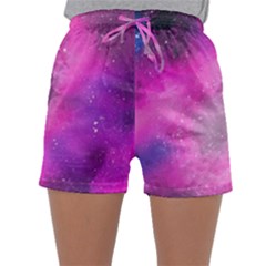 Purple Space Paint Sleepwear Shorts by goljakoff