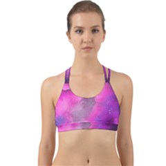 Purple Space Paint Back Web Sports Bra by goljakoff