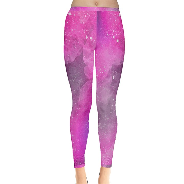 Purple space paint Inside Out Leggings